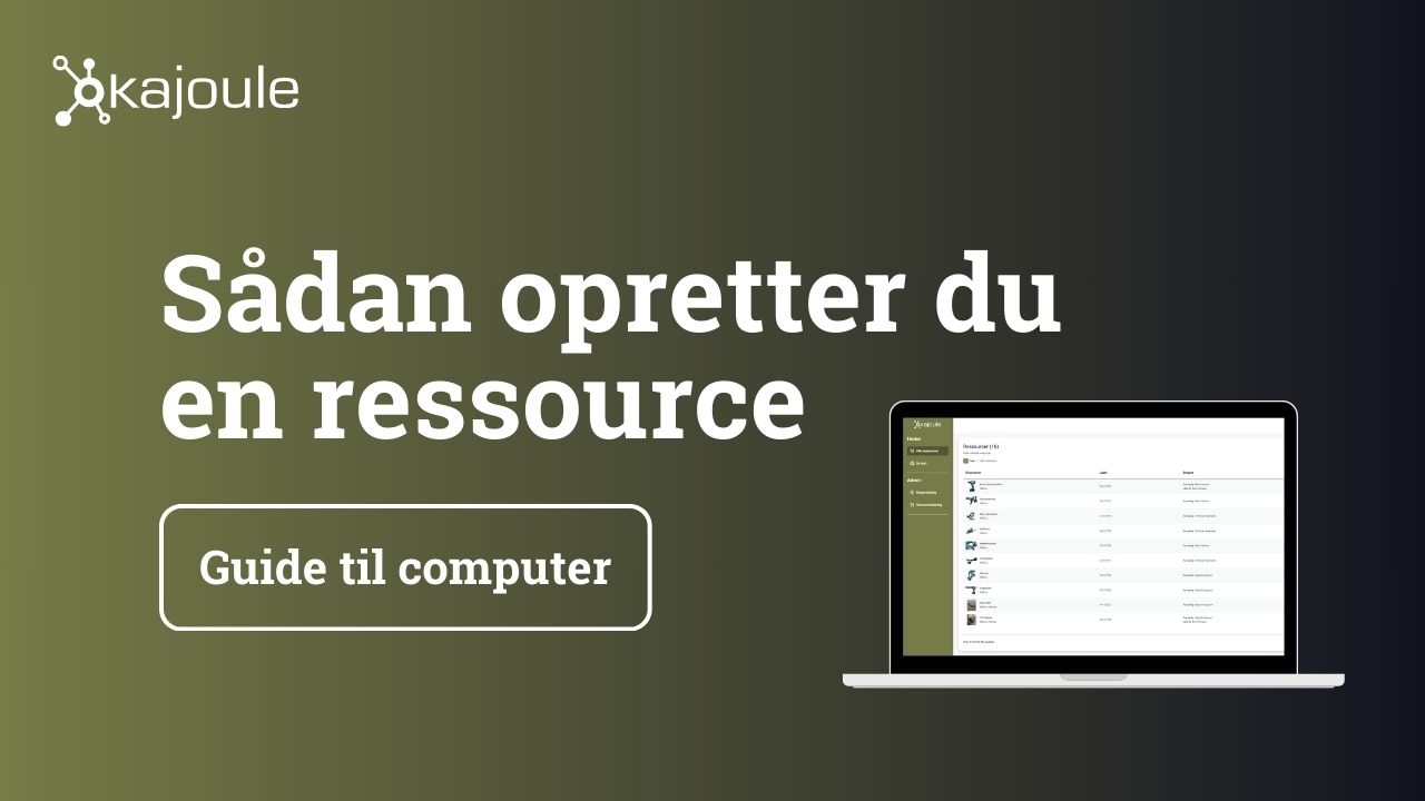 Guide til: Sådan opretter du en ressource